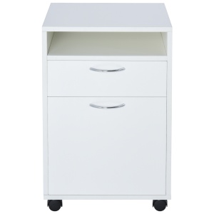 comoda pentru birou, cu roti, 40x35x60cm, alba - Img 4