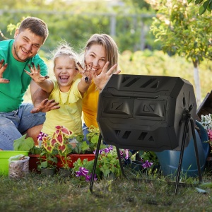 Compostor Gradina & Balcon 71×65×96 cm – Tambur Rotativ pentru Deseuri - Img 2