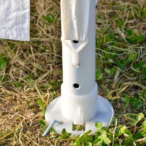 Cort pentru Petreceri 6x3m cu Pereti Laterali Detasabili, Foisor de Gradina cu Usi si Ferestre, Alb - Img 9
