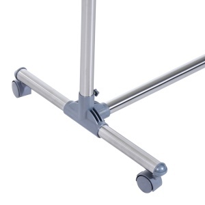 Cuier pentru haine cu inaltime si extensie reglabile, 165 x 48 x 180 cm, Inox / ABS, Argintiu / Gri - Img 9