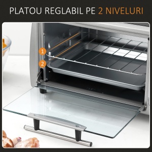 Cuptor Electric 10 L – Tava, Grill si Timer Reglabil - Img 5