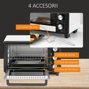 Cuptor Electric Ventilat – 44×32×28 cm, Cu Tava & Gratar - Img 6