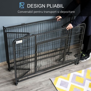 Cusca Caini – Pliabila cu Roti & Baza Detasabila - Img 3