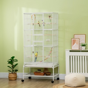 Cusca Pasari 3 Niveluri – Cu Roti, Scari & Accesorii Incluse - Img 2