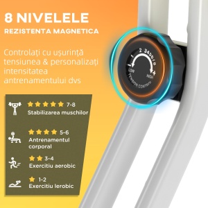 Cyclette Magnetica Pliabila, cu Inaltime si Intensitate Reglabile, Ecran LCD, Galbena - Img 5