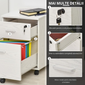 Dulap cu Sertar, pentru depozitare documente, 40 x 44 x 54.6cm - Img 5