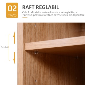 Dulap de Perete 2 Usi – Lemn cu Rafturi Reglabile 80×32×90,5 cm - Img 6