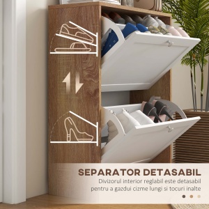 Dulap Pantofi ingust – 2 Sertare Rabatabile, Compact - Img 6