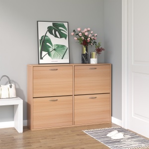 Dulap Pantofi Lemn 120×24×81 cm – 24 Perechi, Hol sau Dormitor - Img 2
