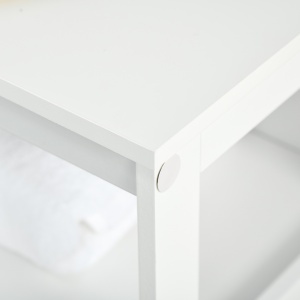 Dulap pentru Baie Impermeabil cu 2 Rafturi si Dulapior MDF Alb - Img 9