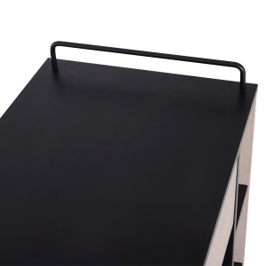 Dulapior Bucatarie cu Roti – Stejar & Negru, 76.5×40×82 cm - Img 7