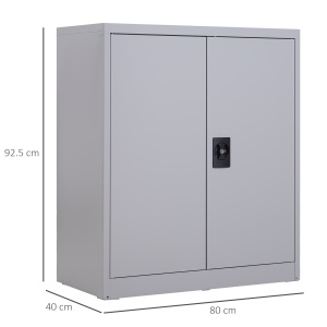 Dulapior Documente – Otel Gri 80×40×92,5 cm cu inchidere - Img 3