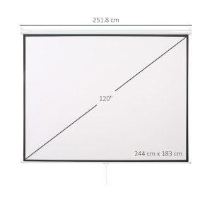 Ecran Proiectie 120” – 244×183 cm, Montaj pe Perete - Img 3