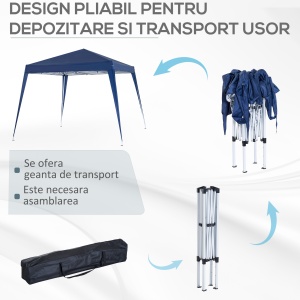 Foisor Pliabil 2.4x2.4m, Foisor de Gradina Structura - Img 5