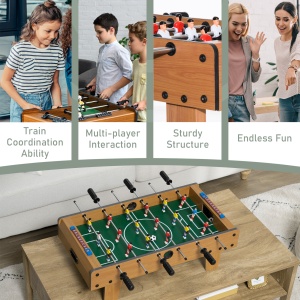Fotbal de Masă Pliabil pentru Adulți și Copii din MDF 69x36.5x22 cm - Img 6