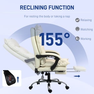 Fotoliu Birou Negru – Rabatabil, Suport Picioare & Ergonomic - Img 5