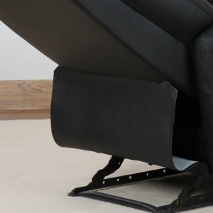 Fotoliu Relax Rabatabil Ergonomic Piele Sintetica 65 × 92 × 100cm, Negru - Img 9