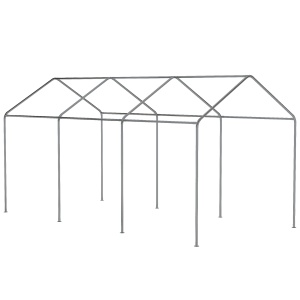 Garaj tip cort 6m x 3m, Garaj portabil, Cort de gradina cu copertina, adapost de depozitare, cu copertina din PE anti-UV si kit de ancorare, pentru masina, barca, petrecere, nunta - Img 8