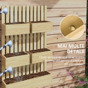 Ghiveci inaltat de gradina cu grilaj pentru vita de vie, - Img 6