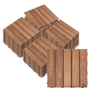 Gresie Exterior Lemn – Set 27 Bucati Interblocabile - Img 1