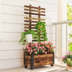 Jardiniera cu Spalier pentru Plante Agatatoare si Roti - Img 8