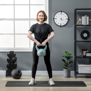Kettlebell 10kg – PU cu Nisip, Baza Stabila & Maner Ergonomic - Img 2