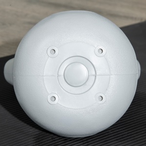 Kettlebell 8kg din PU si nisip cu baza plata si maner practic pentru deadlifting, genuflexiuni si lifting, 20x14x24 cm, portocaliu - Img 8
