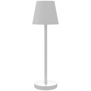 Lampă de Masă cu 3 Lumini Albe, Lampă Portabilă Modernă cu Cablu Inclus, Ø11,2x36,5 cm, Alb