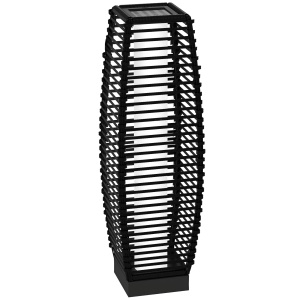 Lampadar solar, Lampa de exterior cu lumini LED, Negru