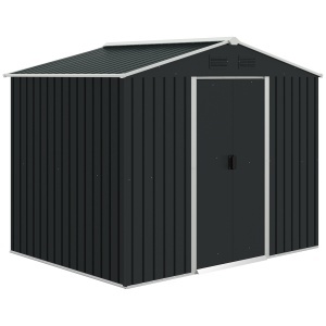 Magazie de depositare Gradina cu 2 usi Glisante de ventilatie, Otel - Img 1