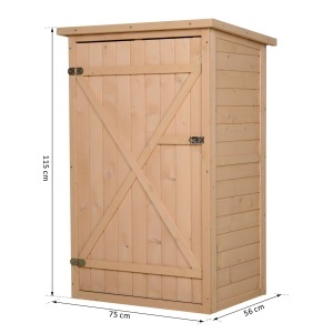 Magazie de Scule pentru Exterior din lemn de brad 75x56x115 cm - Img 3
