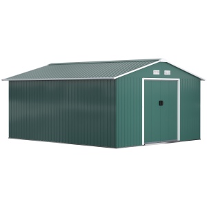 Magazie Unelte din Otel Galvanizat, Anti Rugina 3.4 x 3.86 x 2 m, verde - Img 1