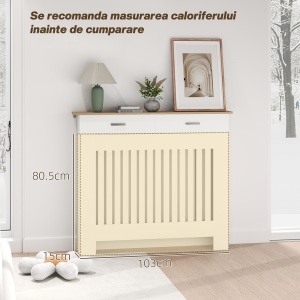 Masca Calorifer Alb – Cu Sertar Depozitare & Sistem Anti-Rasturnare - Img 7