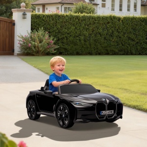 Mașină Electrică pentru Copii 3-6 Ani cu Licență BMW, cu Telecomandă, Claxon și Faruri, 115x67x45 cm, Neagră - Img 2