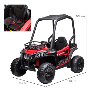 Masina Electrica pentru Copii de 3-8 Ani , Quad Electric Mini, Rosu si Negru - Img 3
