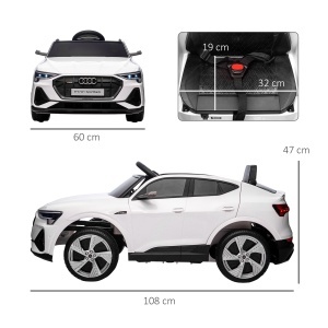 Masina sport electrica pentru copii, jucarie cu motor 12V pentru copii de 3-5 de ani, Alba - Img 3