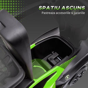 Masinuta Copii 2‑in‑1 – Lamborghini Verde cu Volan & Claxon - Img 5