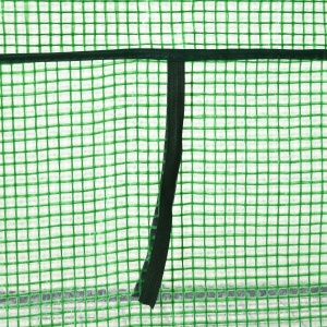 Mini Seră de Grădină cu 2 Rafturi Metalice și Acoperiș PE, Seră Compactă pentru Balcon și Terasă, 69x49x91 cm, Verde - Img 9
