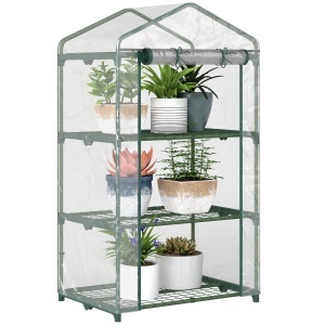 Mini Sera de Gradina cu Invelis din Plastic - Img 1