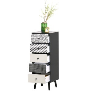 Mobila Comodă cu 5 sertare Mobilier modern pentru casa dimensiune 39.5x39.5x110 cm - Img 4