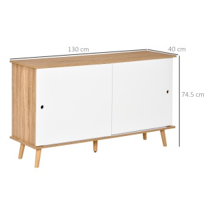 mobilier bucatarie modern, 130x40x74.5cm, culoarea lemnului/alb - Img 3