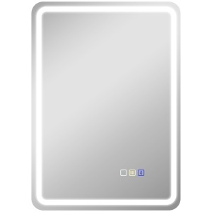 Oglindă de Baie Bluetooth LED 50 x 70 cm cu Anticeață - Argintiu - Img 1