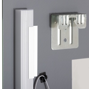 Oglindă de Baie cu Lumină LED Reglabilă pe 3 Culori și Raft din Sticlă, 50x12x70 cm, Argintiu - Img 9