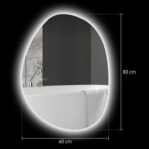Oglindă de Baie LED cu Comutator Tactil Inteligent și Intensitate Reglabilă, 80x5x60 cm, Argintiu - Img 3