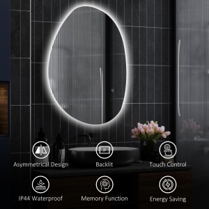 Oglindă de Baie LED cu Comutator Tactil Inteligent și Intensitate Reglabilă, 80x5x60 cm, Argintiu - Img 8