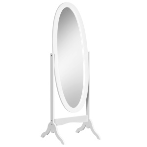 oglinda reglabila cu suport, 47.5x45.5x154.5cm, alba - Img 1
