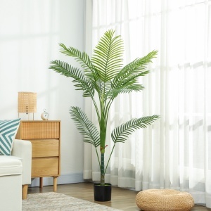 Palmă Artificială Areca înaltă de 150 cm pentru Interioare cu Vas Verde - Img 8
