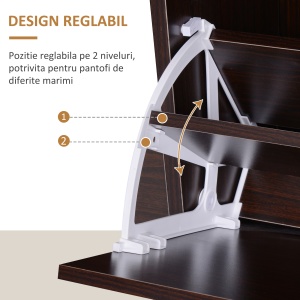 Pantofar 120×24×81 cm – Rafturi Reglabile, PAL Maro - Img 5