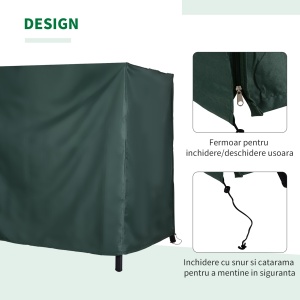 Panza de Acoperire pentru Leagan din Tesut Oxford Impermeabil 180x124x164cm - Img 6