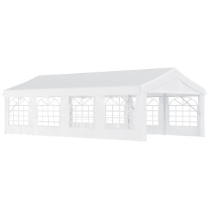 Pavilion pentru extern cort pentru petreceri, căsătorii cadru din oțel impermeabil, Alb, 8x4x2.8m - Img 1